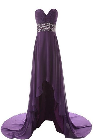 Robe demoiselle d'honneur avec gradins avec zip manche nulle de col en cœur - Photo 2