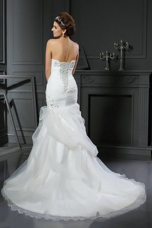 Klassisches Normale Taille Ärmelloses Perlenbesetztes Elegantes Brautkleid - Bild 2