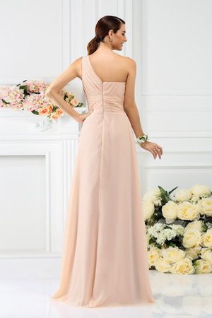 Empire Taille Prinzessin Reißverschluss Bodenlanges Brautjungfernkleid mit Plissierungen - Bild 30