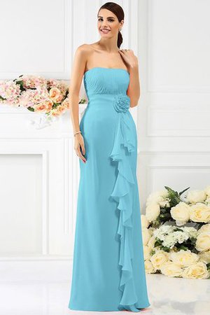 Robe demoiselle d'honneur longue manche nulle avec chiffon avec zip de fourreau - Photo 3