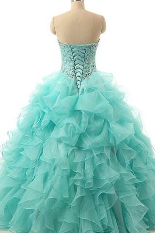 Robe de quinceanera longue de mode de bal avec perle de lotus col en forme de cœur - Photo 2