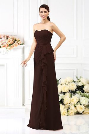 Trägerloser Ausschnitt Ärmelloses Prinzessin Empire Taille Anständiges Brautjungfernkleid - Bild 7