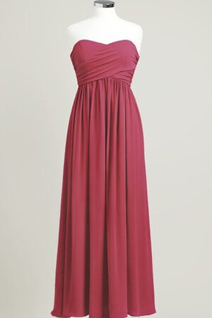 Robe demoiselle d'honneur plissé longue de col en cœur ruché - Photo 4