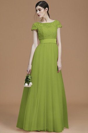 A Linie Prinzessin Normale Taille Brautjungfernkleid mit Schleife mit Gürtel - Bild 17