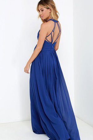 Robe demoiselle d'honneur simple plissé a-ligne dénudé avec sans manches - Photo 3