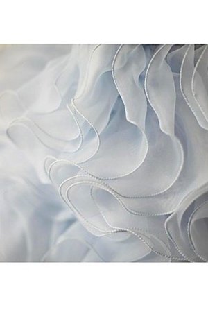 Ärmellos Reißverschluss Empire Taille Blumenmädchenkleid mit Blume mit Rüschen - Bild 4
