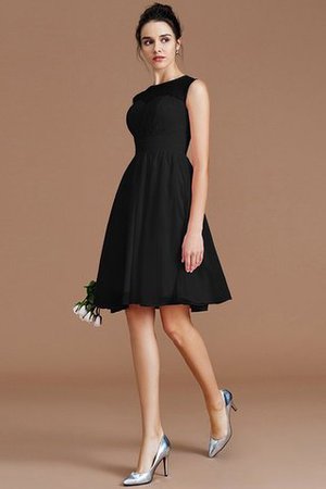 Chiffon A Linie Normale Taille Herz-Ausschnitt Mini Brautjungfernkleid - Bild 7