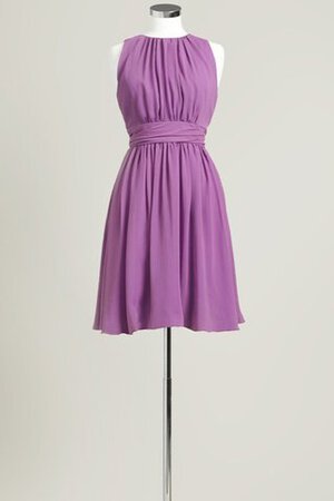 Vestido de Dama de Honor de Corte-A de Sin mangas de Corto de Joya - Foto 6