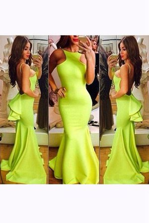 Normale Taille Sweep Zug Meerjungfrau Stil Ballkleid mit offenen Rücken mit Rüschen - Bild 1