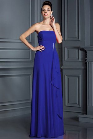 Abito da Damigella Lungo A-Line in Chiffon Principessa Alta Vita - Foto 25