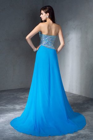 Ärmelloses Chiffon Sweep Train A-Line Abendkleid mit Herz-Ausschnitt - Bild 2