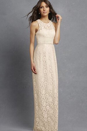 Vestido de Dama de Honor de Sin mangas de Joya de Espalda con ojo de cerradura - Foto 9