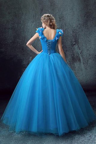 Robe de quinceanera longue en tissu pailleté avec perle manche nulle de mode de bal - Photo 2