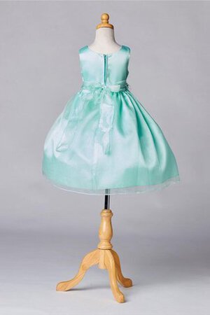 Robe de cortège enfant naturel en organza manche nulle ligne a ceinture en étoffe - Photo 3