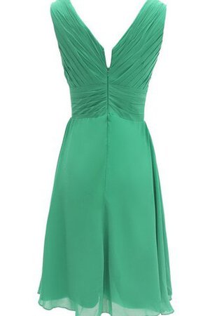 Plissiertes gerüschtes a linie Chiffon kurzes Brautjungfernkleid - Bild 11