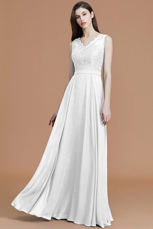 A Linie Prinzessin Normale Taille Ärmelloses Bodenlanges Brautjungfernkleid - Bild 35