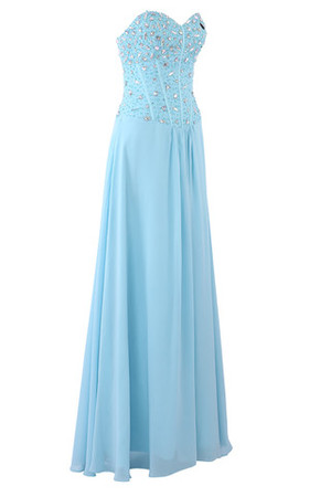 Sweep train A Linie Dom zeitloses Outdoor Ballkleid mit Kristall - Bild 3