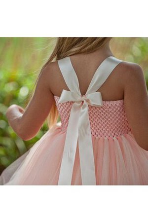 Robe de cortège enfant plissage de mode de bal avec fleurs avec sans manches textile en tulle - Photo 4