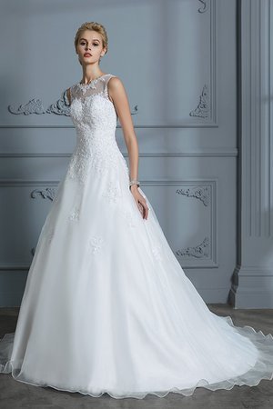 Robe de mariée de mode de bal de traîne moyenne belle exclusif formelle - Photo 6