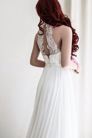 Clasico Vestido de Novia de Hasta el suelo de Apliques de Escote halter de Plisado - Foto 3