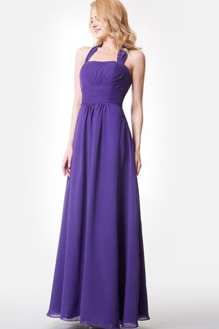 Robe demoiselle d'honneur romantique facile de lotus a-ligne de dos nu - Photo 2