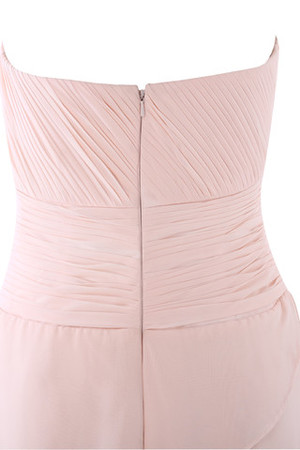 Kirche Chiffon formelles stilvolles Abendkleid mit natürlicher Taille ohne Träger - Bild 6