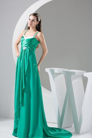 Abito da Sera in Chiffon con Piega Conotta A Terra - Foto 3