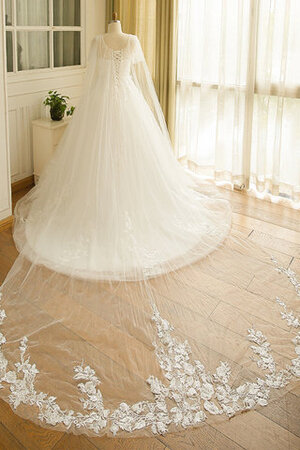 Robe de mariée à la mode en tulle de traîne longue exceptionnel luxueux - Photo 7