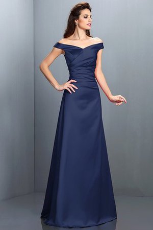Schulterfrei Reißverschluss Enges Bodenlanges Brautjungfernkleid mit Empire Taille - Bild 10