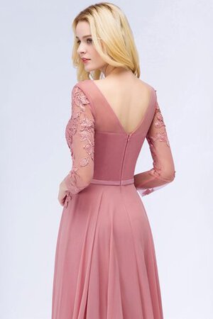 Robe de bal textile en tulle avec manche longue avec chiffon distinctif formelle - Photo 5