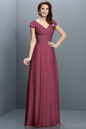 Prinzessin Chiffon Empire Taille Brautjungfernkleid mit Plissierungen mit Drapierung - Bild 5