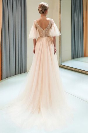 Bezaubernd Halbe Ärmeln Normale Taille Extravagantes Formelles Ballkleid - Bild 5