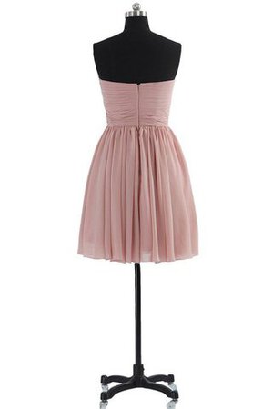 Perlenbesetztes Herz-Ausschnitt Chiffon plissiertes Ärmelloses kurzes Jugendweihekleid - Bild 2