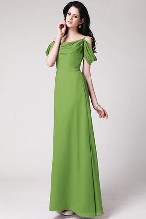 Ärmelloses Normale Taille Chiffon Bodenlanges Anständiges Brautjungfernkleid - Bild 15
