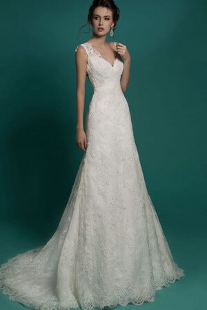 Robe de mariée elégant vintage facile v encolure a plage - Photo 1