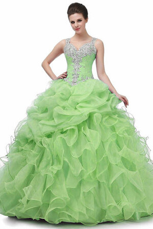 Halle Aufregend Anständiges Bodenlanges Quinceanera Kleid mit Reißverschluss - Bild 1