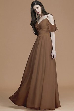 Normale Taille Prinzessin Spaghetti Träger A Linie Bodenlanges Brautjungfernkleid - Bild 8