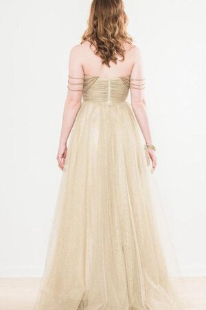 Robe demoiselle d'honneur romantique distinguee jusqu'au sol textile en tulle d'epaule ecrite - Photo 2