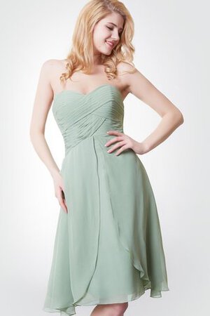 Robe demoiselle d'honneur luxueux simple entrecroisé avec gradins avec chiffon - Photo 4