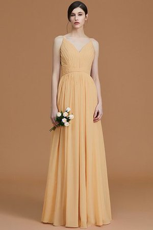 Abito da Damigella A Terra Naturale Principessa in Chiffon A-Line - Foto 18