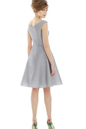 Vestido de Dama de Honor de Corte-A de Plisado de Barco - Foto 4