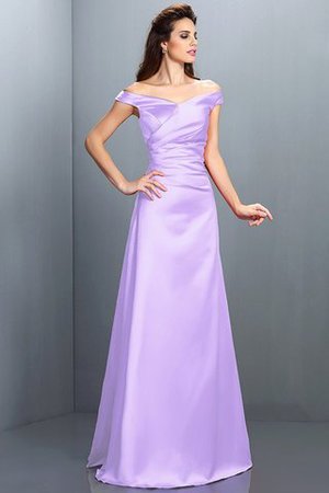 Schulterfrei Reißverschluss Enges Bodenlanges Brautjungfernkleid mit Empire Taille - Bild 19