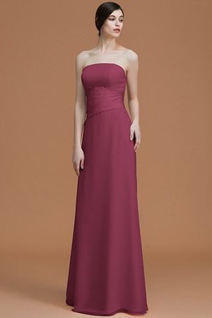 Natürliche Taile Trägerlos A Linie Gerüschtes Prinzessin Brautjungfernkleid - Bild 12