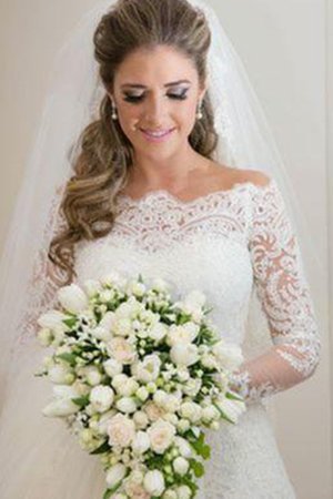 Robe de mariée étourdissant textile en tulle en dentelle decoration en fleur officiel - Photo 1