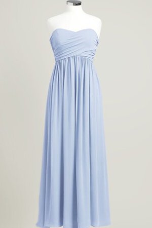 Robe demoiselle d'honneur plissé longue de col en cœur ruché - Photo 16