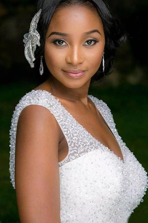 Abito da sposa allacciato pudica sbalorditivo sogno v-scollo piu grande - Foto 4