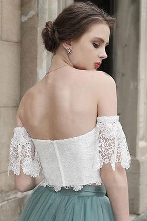 Robe fête de la rentrée de col en cœur en tulle de princesse glamour naturel - Photo 2