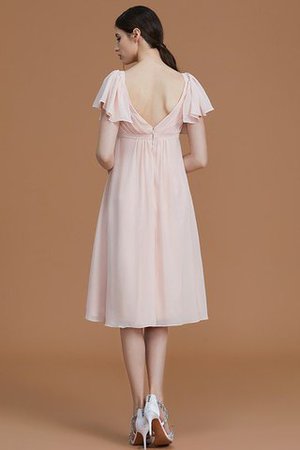 Vestido de Dama de Honor de Natural de Hasta la Rodilla de Manga corta de Cremallera - Foto 36