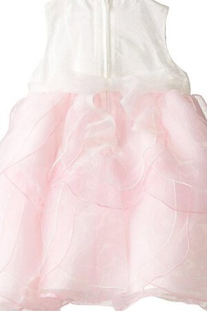 Schaufel-Ausschnitt a linie Tüll knöchellanges Blumenmädchenkleid mit Schmetterlingsknoten - Bild 2