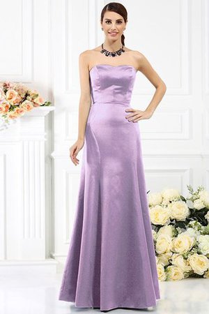 Robe demoiselle d'honneur longue de fourreau de bustier avec zip en satin - Photo 19